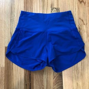 Lululemon Speed Short (High Waist 2.5”) Royal Blue/Jet Stream NEW CONDITION